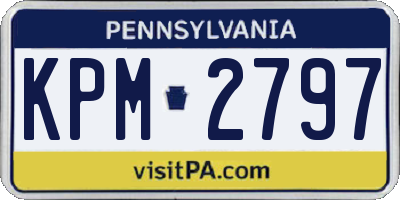 PA license plate KPM2797