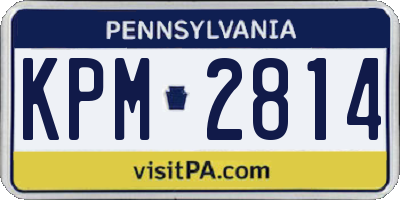 PA license plate KPM2814