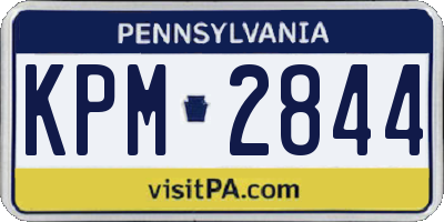 PA license plate KPM2844