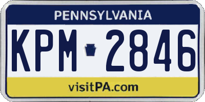 PA license plate KPM2846