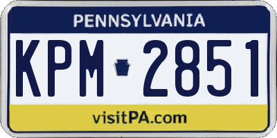 PA license plate KPM2851