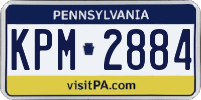 PA license plate KPM2884