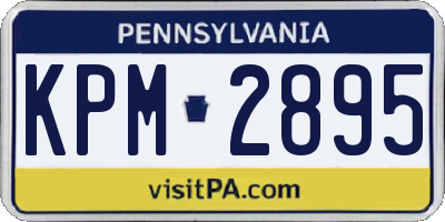PA license plate KPM2895