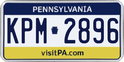 PA license plate KPM2896