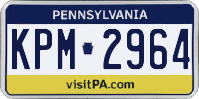 PA license plate KPM2964