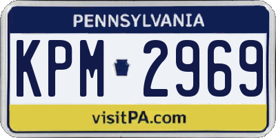 PA license plate KPM2969
