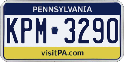 PA license plate KPM3290