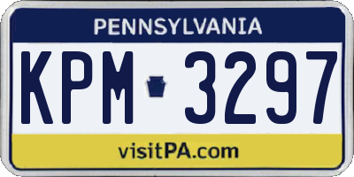 PA license plate KPM3297
