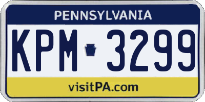 PA license plate KPM3299