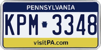 PA license plate KPM3348