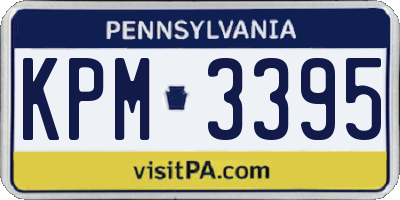 PA license plate KPM3395