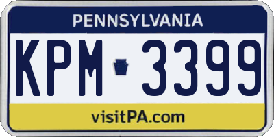 PA license plate KPM3399