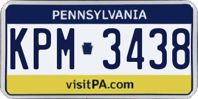 PA license plate KPM3438