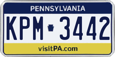 PA license plate KPM3442