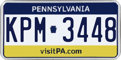 PA license plate KPM3448