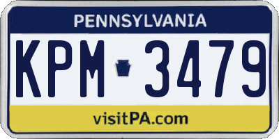 PA license plate KPM3479