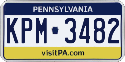 PA license plate KPM3482