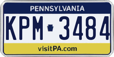 PA license plate KPM3484