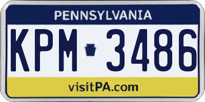PA license plate KPM3486