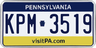 PA license plate KPM3519