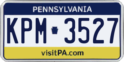 PA license plate KPM3527