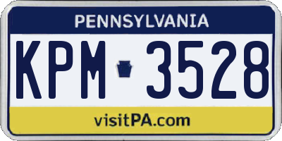 PA license plate KPM3528