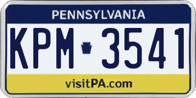 PA license plate KPM3541