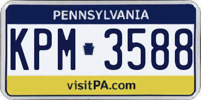 PA license plate KPM3588