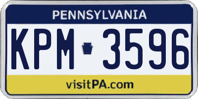 PA license plate KPM3596