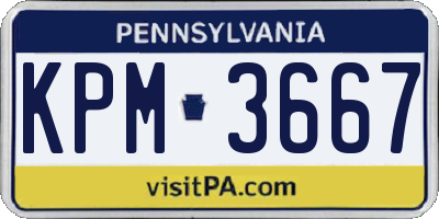 PA license plate KPM3667