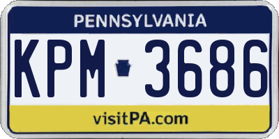 PA license plate KPM3686