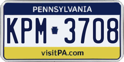 PA license plate KPM3708