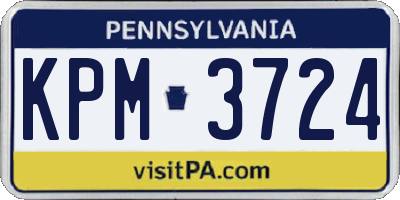PA license plate KPM3724