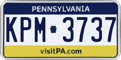 PA license plate KPM3737