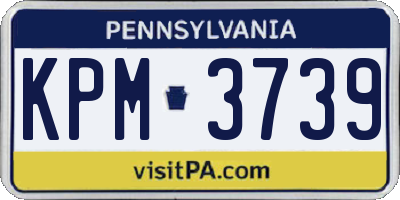 PA license plate KPM3739