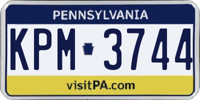 PA license plate KPM3744