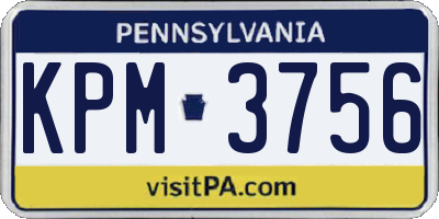 PA license plate KPM3756