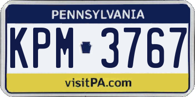 PA license plate KPM3767