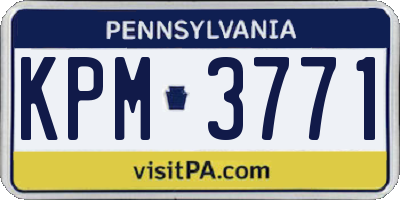 PA license plate KPM3771