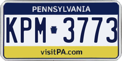 PA license plate KPM3773