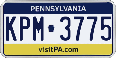 PA license plate KPM3775