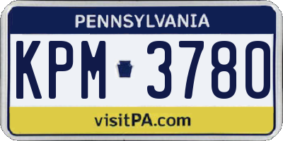 PA license plate KPM3780