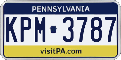 PA license plate KPM3787