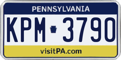 PA license plate KPM3790