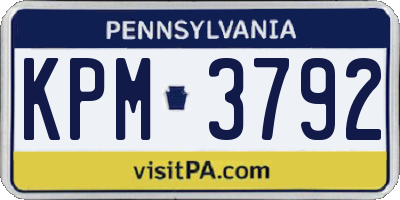 PA license plate KPM3792