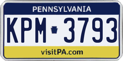 PA license plate KPM3793