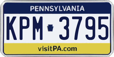 PA license plate KPM3795