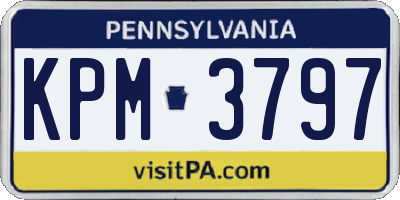 PA license plate KPM3797