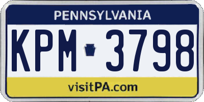 PA license plate KPM3798