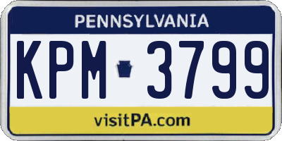 PA license plate KPM3799